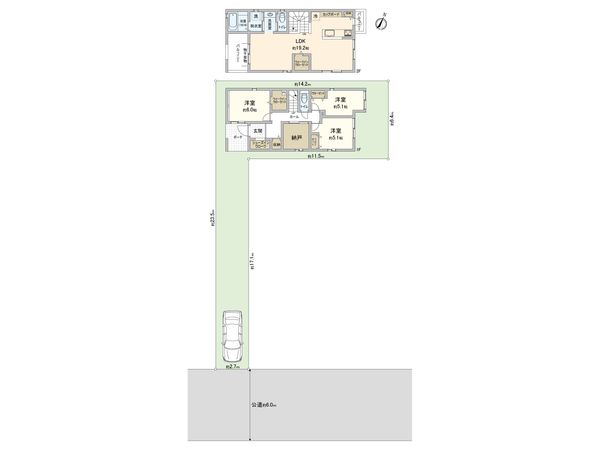 さいたま市北区宮原町2丁目 1号棟 間取図(平面図) さいたま市北区宮原町2丁目 1号棟 間取図(平面図)