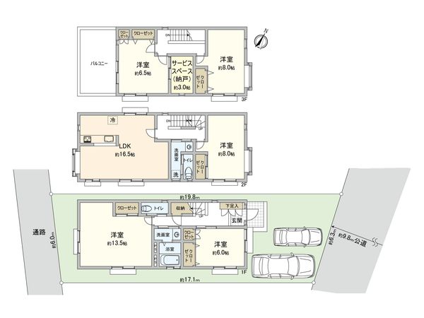 さいたま市見沼区大和田町1丁目 間取図(平面図) さいたま市見沼区大和田町1丁目 間取図(平面図)