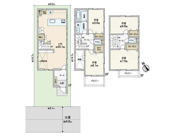 さいたま市中央区上峰3丁目 間取図(平面図)