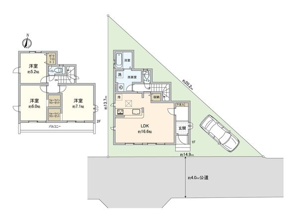 さいたま市北区日進町2丁目 1号棟 間取図(平面図) さいたま市北区日進町2丁目 1号棟 間取図(平面図)