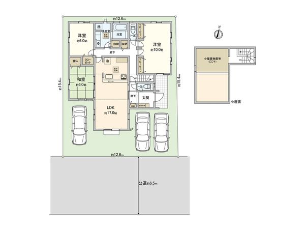 さいたま市西区大字中釘 1号棟 間取図(平面図) さいたま市西区大字中釘 1号棟 間取図(平面図)