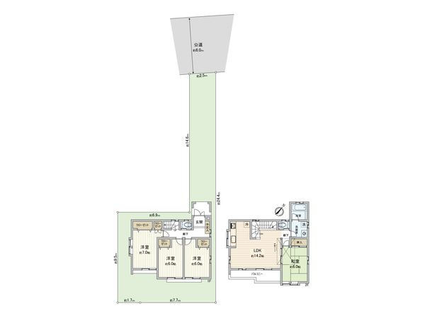 さいたま市北区吉野町2丁目 間取図(平面図) 間取図(平面図)