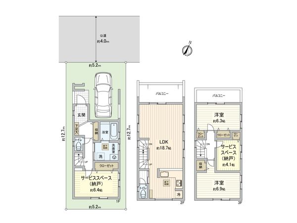 さいたま市北区植竹町1丁目 2号棟 間取図(平面図)