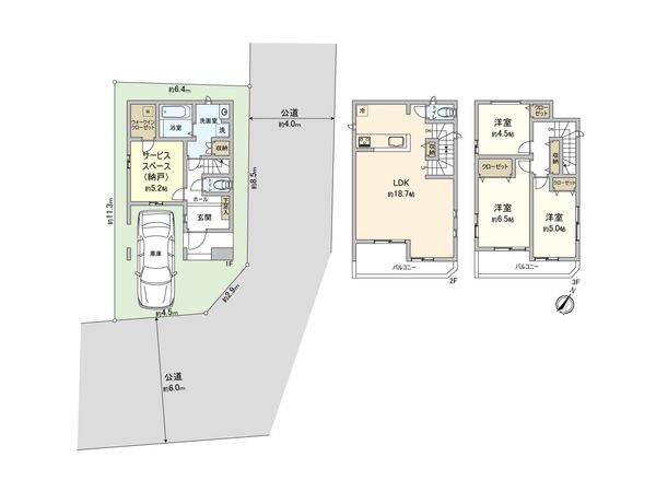 さいたま市北区宮原町4丁目 B号棟 間取図(平面図)