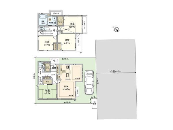 さいたま市北区奈良町 間取図(平面図) 間取図(平面図)
