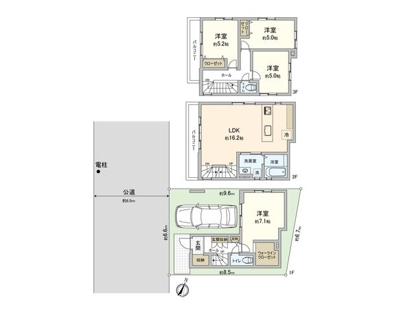 さいたま市北区宮原町4丁目 2号棟 間取図(平面図)