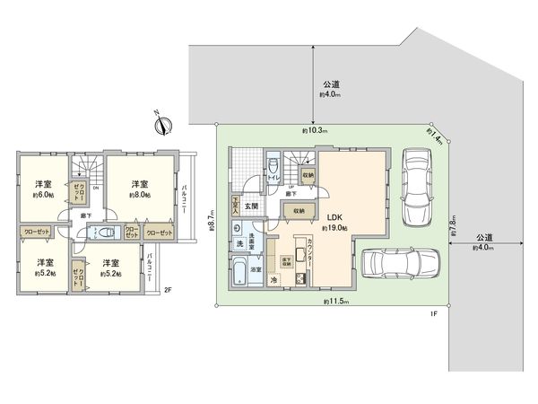 さいたま市西区宮前町 2号棟 間取図(平面図)