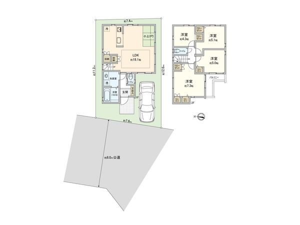 さいたま市北区土呂町2丁目 2号棟 間取図(平面図)