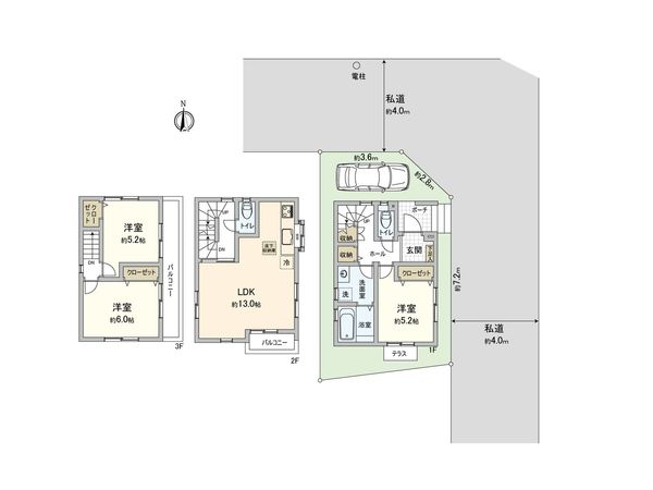 さいたま市西区大字指扇 間取図(平面図) 間取図(平面図)