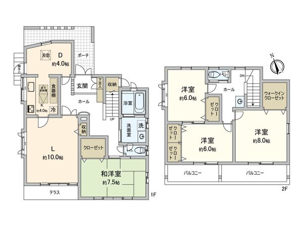 北足立郡伊奈町西小針4丁目 間取図(平面図) 北足立郡伊奈町西小針4丁目 間取図(平面図)