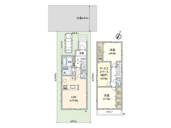 さいたま市北区宮原町2丁目 2号棟 間取図(平面図) さいたま市北区宮原町2丁目 2号棟 間取図(平面図)