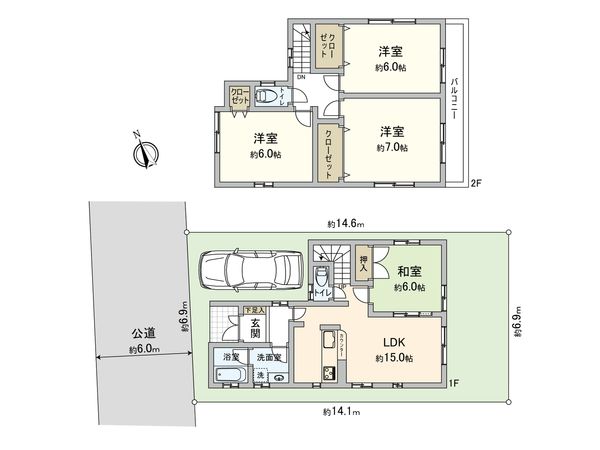 さいたま市北区吉野町2丁目 間取図(平面図) 間取図(平面図)
