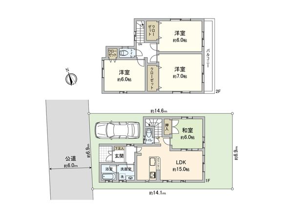 さいたま市北区吉野町2丁目 間取図(平面図) さいたま市北区吉野町2丁目 間取図(平面図)