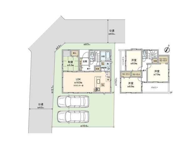 さいたま市見沼区大字御蔵 1号棟 間取図(平面図)