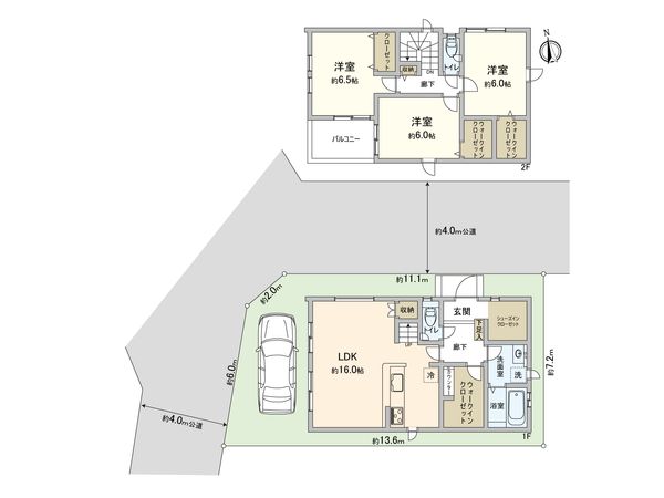 さいたま市見沼区大字南中野 1号棟 間取図(平面図)