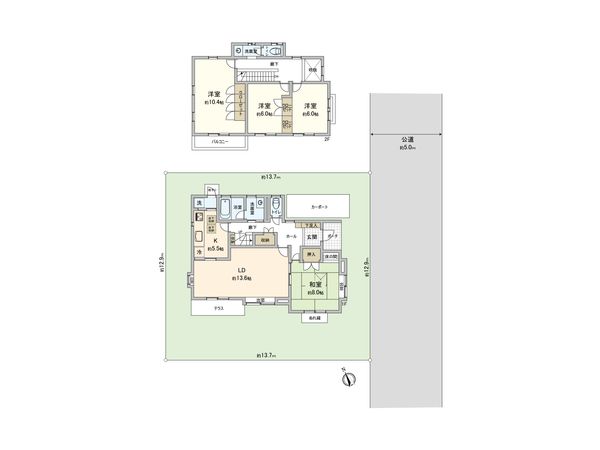 白岡市新白岡2丁目 間取図(平面図)