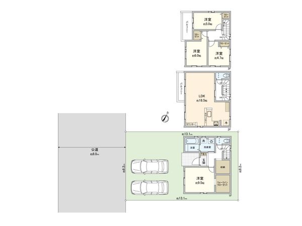 さいたま市北区奈良町 1号棟 間取図(平面図) さいたま市北区奈良町 1号棟 間取図(平面図)