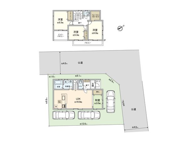 さいたま市西区大字佐知川 2号棟 間取図(平面図)