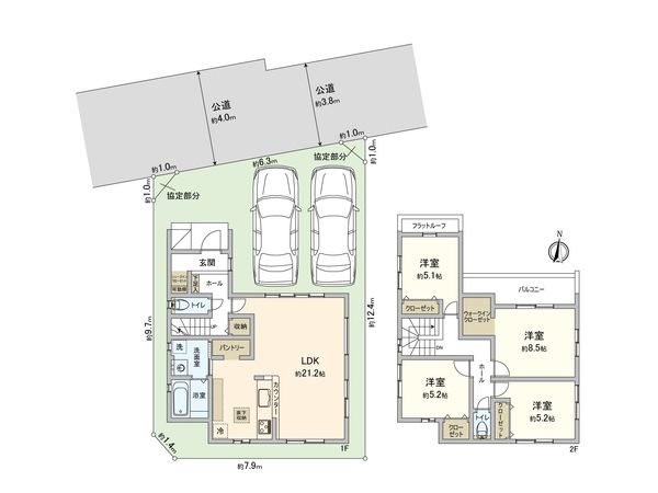 さいたま市大宮区櫛引町1丁目 1号棟 間取図(平面図) さいたま市大宮区櫛引町1丁目 1号棟 間取図(平面図)