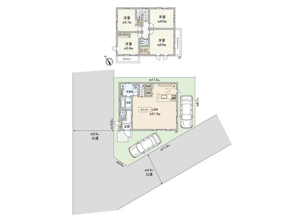さいたま市見沼区大字大谷 1号棟 間取図(平面図) さいたま市見沼区大字大谷 1号棟 間取図(平面図)