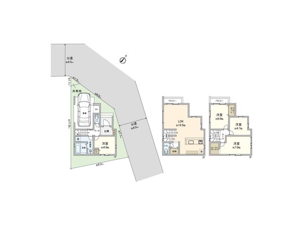 さいたま市大宮区堀の内町1丁目 2号棟 間取図(平面図)