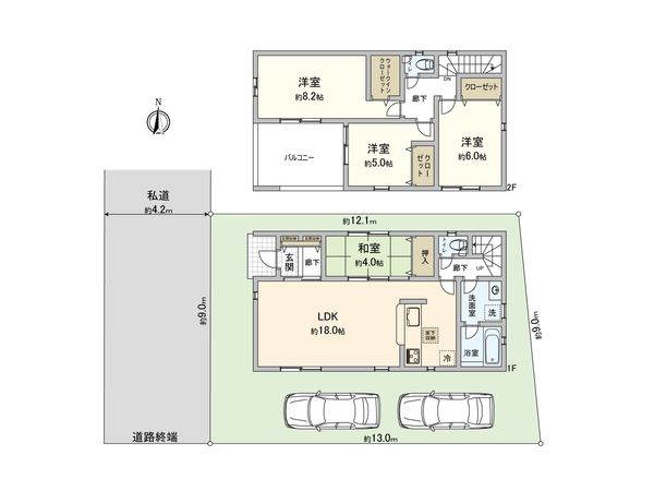 さいたま市見沼区大字蓮沼 1号棟 間取図(平面図) さいたま市見沼区大字蓮沼 1号棟 間取図(平面図)