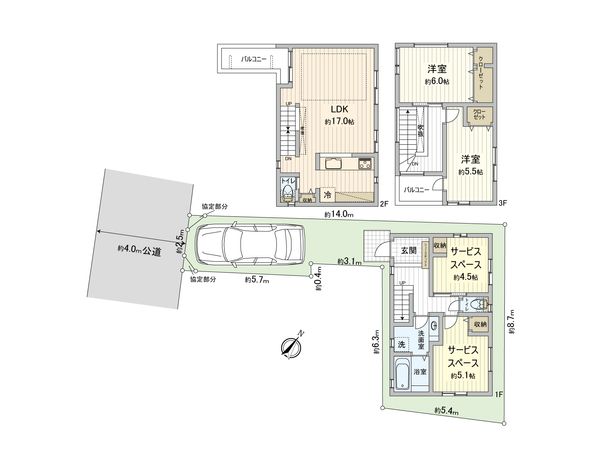 さいたま市北区盆栽町 2号棟 間取図(平面図) さいたま市北区盆栽町 2号棟 間取図(平面図)