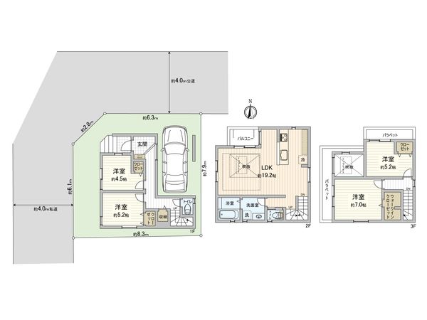 さいたま市北区日進町2丁目 間取図(平面図) さいたま市北区日進町2丁目 間取図(平面図)