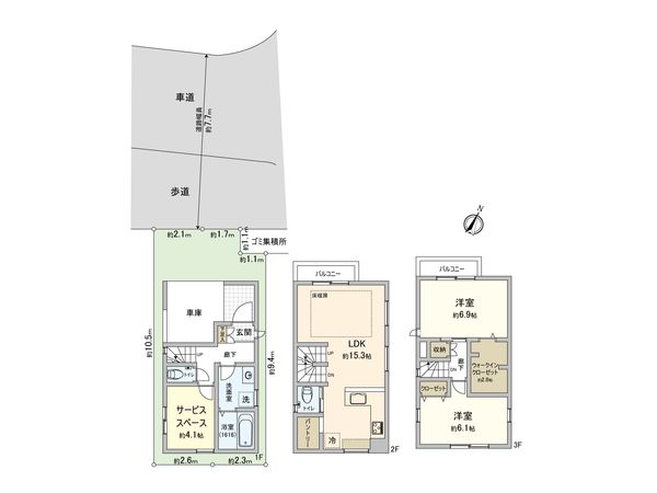 さいたま市大宮区北袋町2丁目 間取図(平面図) さいたま市大宮区北袋町2丁目 間取図(平面図)