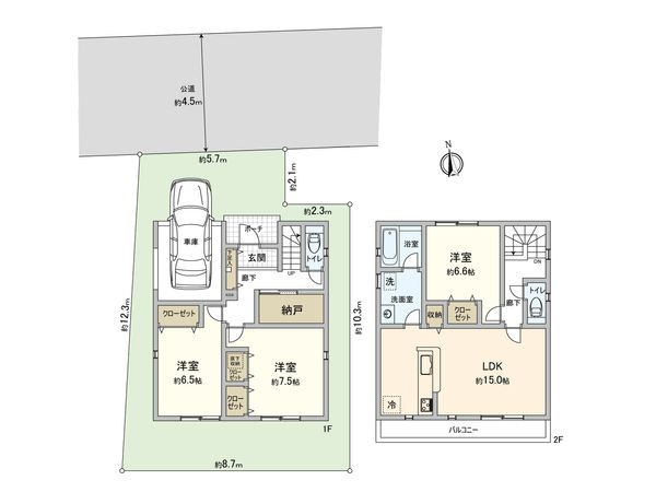 さいたま市大宮区三橋1丁目 1号棟 間取図(平面図) さいたま市大宮区三橋1丁目 1号棟 間取図(平面図)