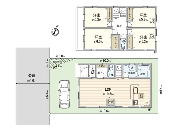 さいたま市大宮区大成町3丁目 4号棟 間取図(平面図) さいたま市大宮区大成町3丁目 4号棟 間取図(平面図)