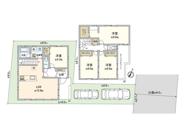さいたま市北区東大成町2丁目 間取図(平面図) さいたま市北区東大成町2丁目 間取図(平面図)