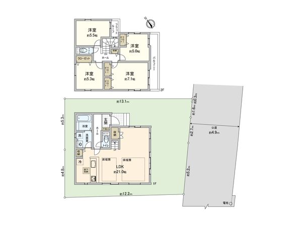 さいたま市大宮区堀の内町3丁目 3号棟 間取図(平面図) さいたま市大宮区堀の内町3丁目 3号棟 間取図(平面図)