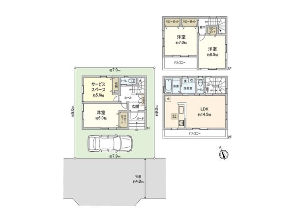 さいたま市北区日進町1丁目 間取図(平面図) さいたま市北区日進町1丁目 間取図(平面図)