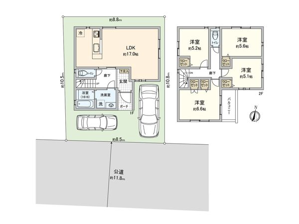 さいたま市見沼区大和田町1丁目 1号棟 間取図(平面図)