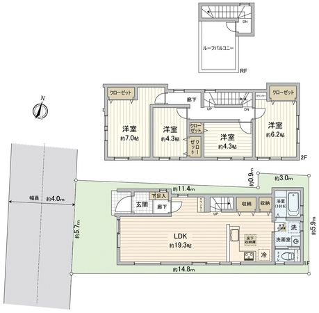 さいたま市大宮区高鼻町1丁目 間取図(平面図) さいたま市大宮区高鼻町1丁目 間取図(平面図)