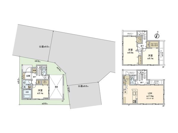 さいたま市北区宮原町4丁目 1号棟 間取図(平面図) さいたま市北区宮原町4丁目 1号棟 間取図(平面図)