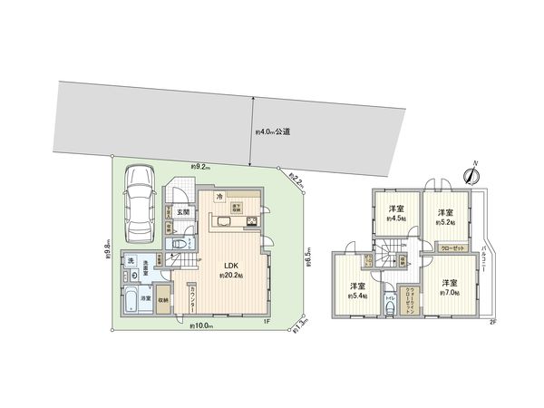 さいたま市見沼区南中丸 1号棟 間取図(平面図) さいたま市見沼区南中丸 1号棟 間取図(平面図)