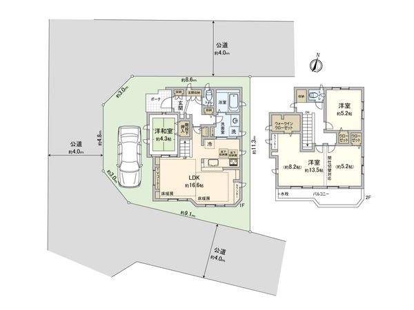 さいたま市見沼区御蔵 間取図(平面図) さいたま市見沼区御蔵 間取図(平面図)