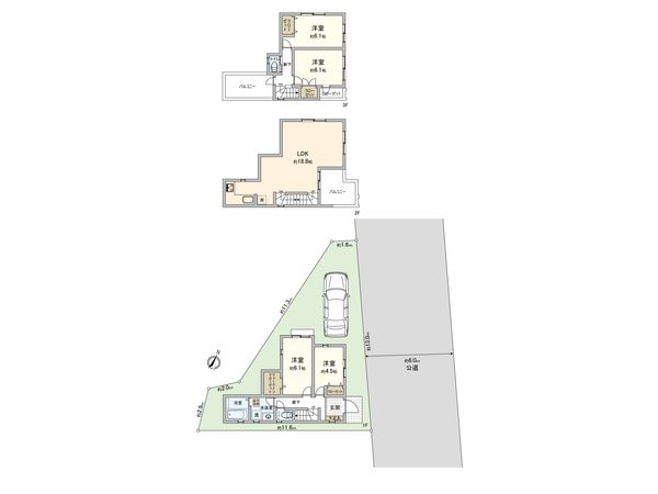 さいたま市北区東大成町2丁目 3号棟 間取図(平面図) さいたま市北区東大成町2丁目 3号棟 間取図(平面図)