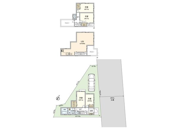 さいたま市北区東大成町2丁目 3号棟 間取図(平面図) さいたま市北区東大成町2丁目 3号棟 間取図(平面図)