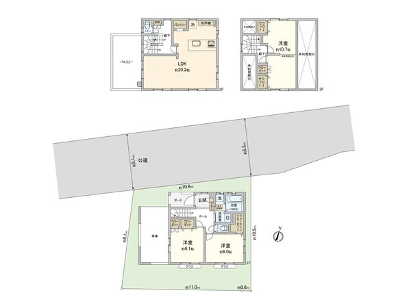 さいたま市北区日進町3丁目 間取図(平面図) さいたま市北区日進町3丁目 間取図(平面図)