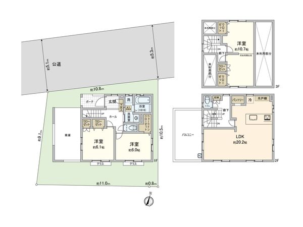 さいたま市北区日進町3丁目 間取図(平面図) さいたま市北区日進町3丁目 間取図(平面図)