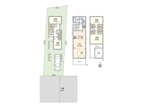 さいたま市北区大成町4丁目 間取図(平面図) さいたま市北区大成町4丁目 間取図(平面図)