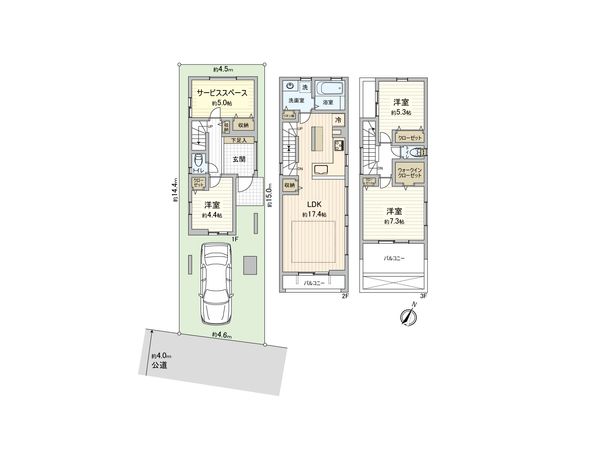 さいたま市北区日進町3丁目 新築戸建4号棟 間取図(平面図) さいたま市北区日進町3丁目 新築戸建4号棟 間取図(平面図)