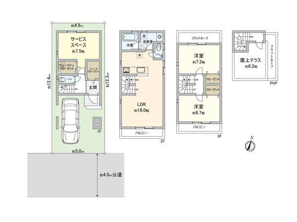 さいたま市大宮区大成町2丁目 新築戸建2号棟 間取図(平面図) さいたま市大宮区大成町2丁目 新築戸建2号棟 間取図(平面図)