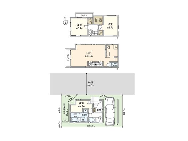 さいたま市大宮区櫛引町1丁目 2号棟 間取図(平面図) さいたま市大宮区櫛引町1丁目 2号棟 間取図(平面図)