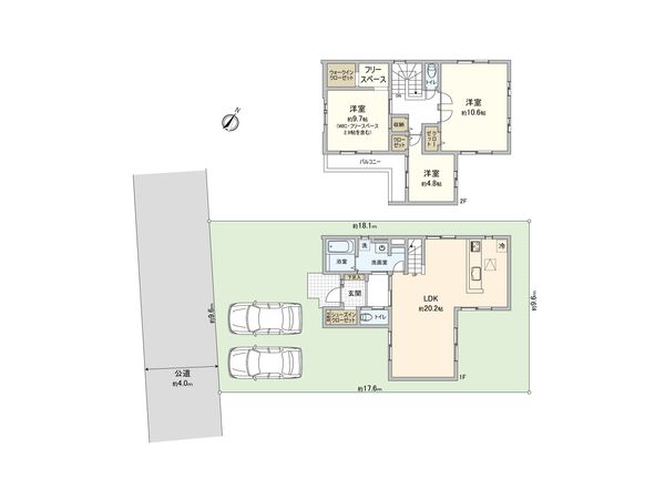 さいたま市北区別所町 2号棟 間取図(平面図)