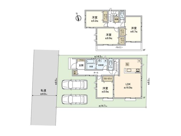 さいたま市西区大字西遊馬 A号棟 間取図(平面図)