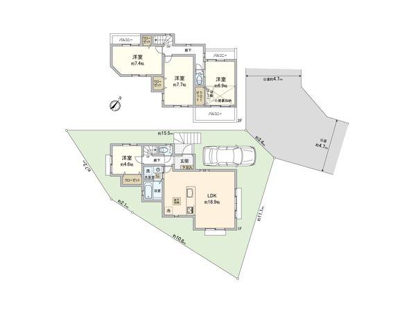 さいたま市大宮区高鼻町2丁目 間取図(平面図)